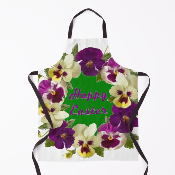 Item preview, Happy Easter floral wreath with pansies designed and sold by Becky Hunter.