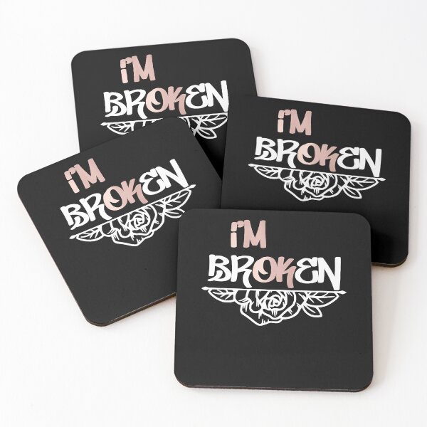 Item preview, I'm Broken I'm Ok Womens Casual Funny Fashion Graphic Tee designed and sold by osborange.