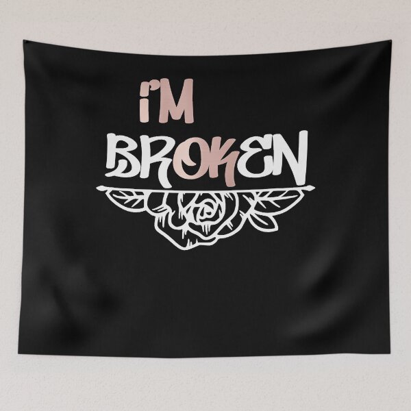 Item preview, I'm Broken I'm Ok Womens Casual Funny Fashion Graphic Tee designed and sold by osborange.