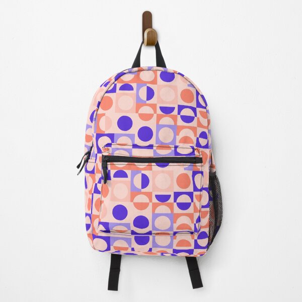 Item preview, Fun Geometric Pattern | Abstract | Circles & Squares | Violet, Orange designed and sold by AskYourSoul.