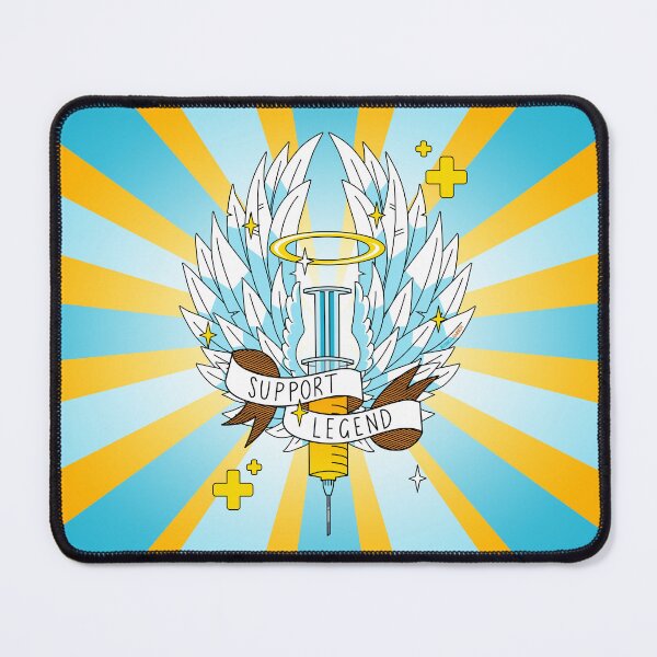 Item preview, Support Legend Gamer Yellow Blue Syringe Wings designed and sold by JessicaAmber.