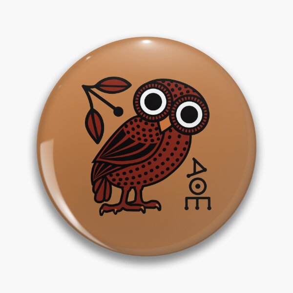 Item preview, Cute Athenian owl inspired by the ancient Greek art on the Tetradrachm coin designed and sold by Happy Puppy Print On Demand.