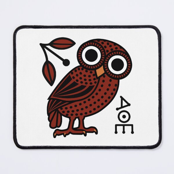 Item preview, Cute Athenian owl inspired by the ancient Greek art on the Tetradrachm coin designed and sold by Happy Puppy Print On Demand.