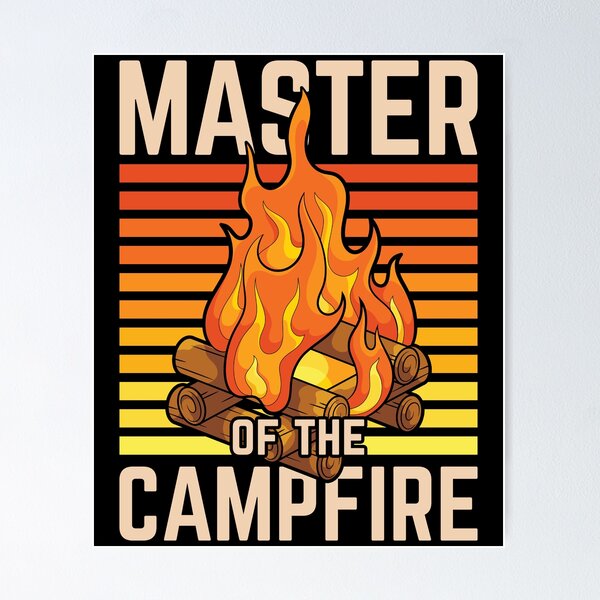 Aperçu de l'œuvre Camp Funny Camper Campfire Master Nature Camping créée et vendue par bestshirtdesign.