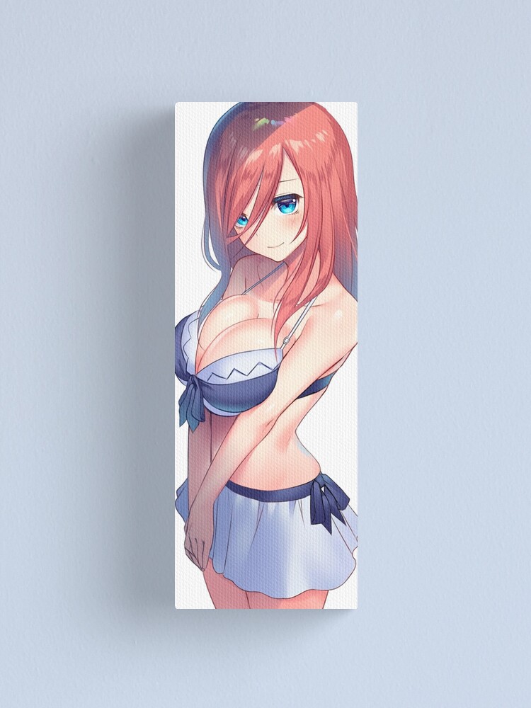 Sexy Miku Nakano Lewd The Quintessential Quintuplets Tqq Hentai Ecchi Canvas Print For Sale