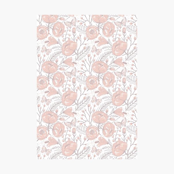 Item preview, Patrones Florales Acuarela Rosas designed and sold by ZestyFruit.