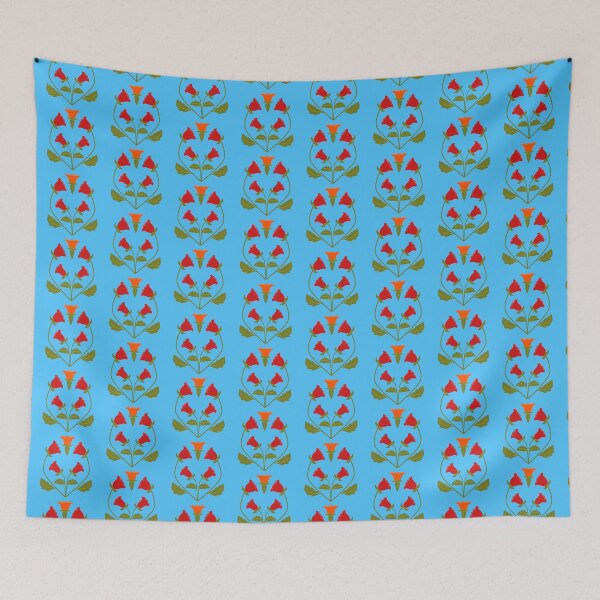 Aperçu de l'œuvre Motif floral élégant (bleu ciel) créée et vendue par ArchiJoshi2001.