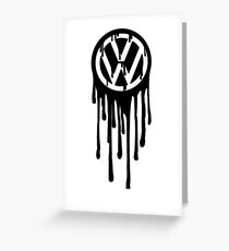 VW Logo Dripping Greeting Card