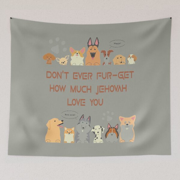Item preview, Don't Ever Fur-get How Much Jehovah Loves You! Spiral Notebook designed and sold by crafts-gift.