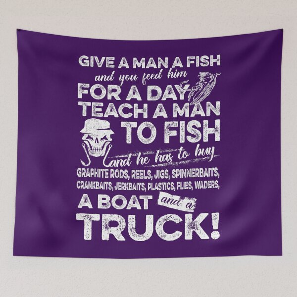 Item preview, Mens Funny Fishing Shirts For Men Give A Man A Fish designed and sold by MichiroMakino.