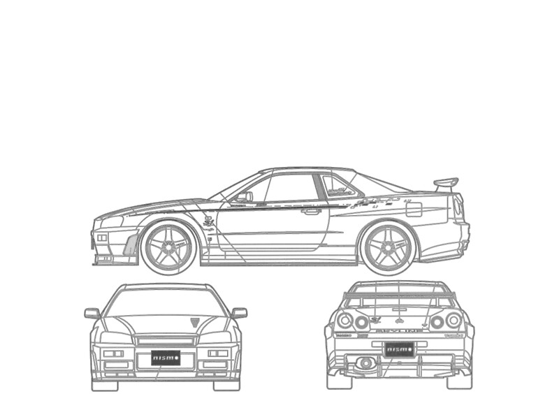 New For Side View Nissan Gtr Drawing Armelle Jewellery