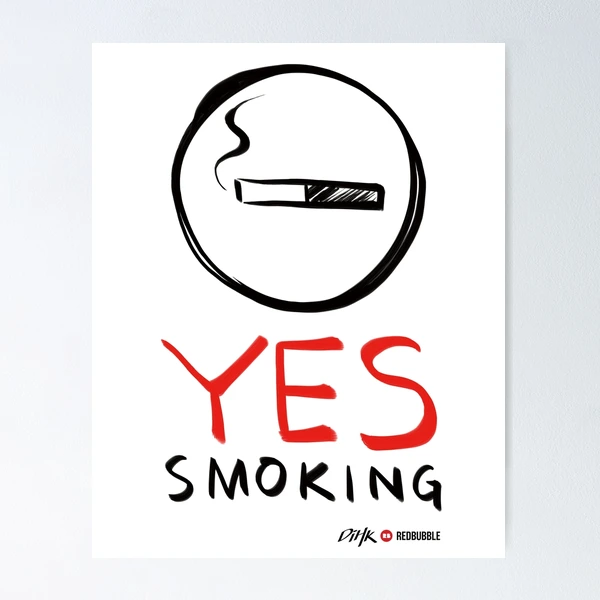 yes smoke cigarette Yes Smoking (Light Background)