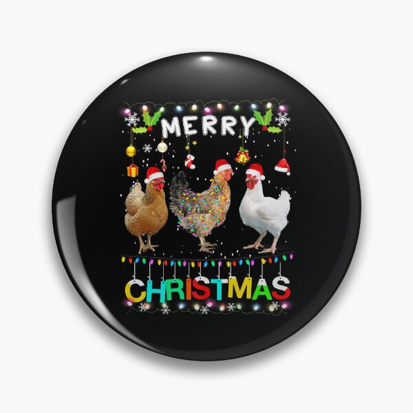 Item preview, Merry Christmas Chicken Santa Hat Lights Xmas designed and sold by davetmccall.