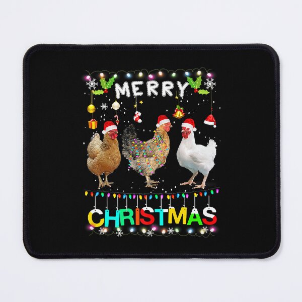 Item preview, Merry Christmas Chicken Santa Hat Lights Xmas designed and sold by davetmccall.
