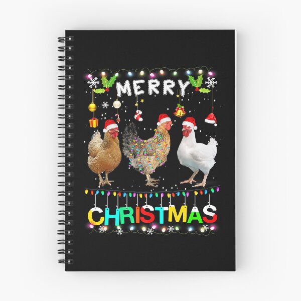 Item preview, Merry Christmas Chicken Santa Hat Lights Xmas designed and sold by davetmccall.