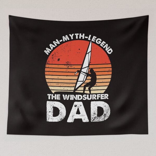 Item preview, Man Myth Legend Windsurfer Dad Windsurfing Surfboard Wave designed and sold by TomGiantDesigns.
