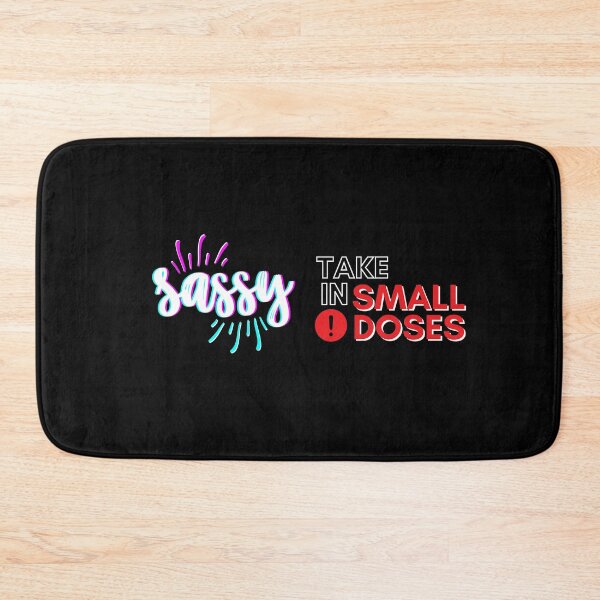 Item preview, Sassy - take in small doses | Funny Pun Introvert Sassy Punchy Design | Neon White designed and sold by dbyjane.