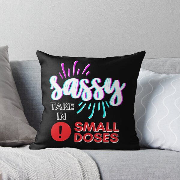 Item preview, Sassy - take in small doses | Funny Pun Introvert Sassy Punchy Design | Neon White designed and sold by dbyjane.