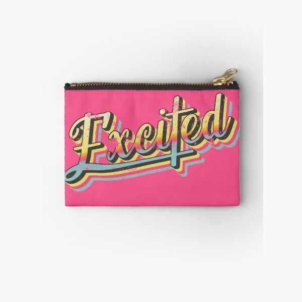 Item preview, Distressed Retro EXCITED slogan designed and sold by TrulyEpoque.