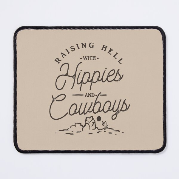 Item preview, Hippies and Cowboys - Raising Hell with the Hippies and the Cowboys | Beige Tan designed and sold by Any Color Designs.