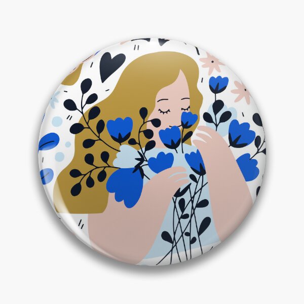 Item preview, Love yourself, summer woman with flowers designed and sold by SashaMitkalova.