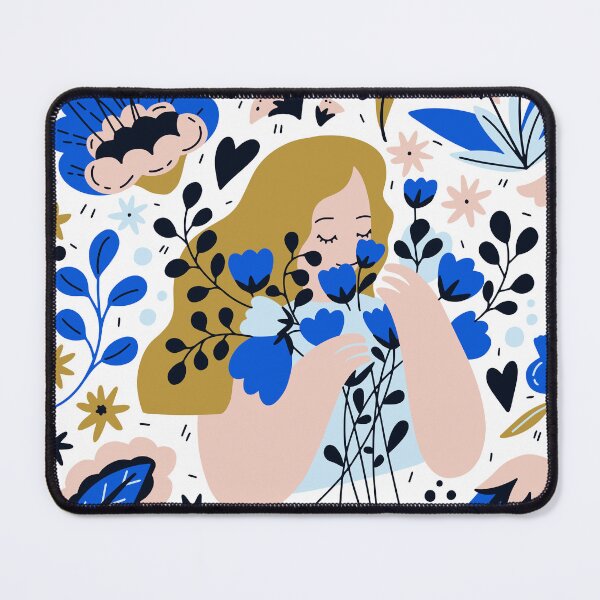 Item preview, Love yourself, summer woman with flowers designed and sold by SashaMitkalova.