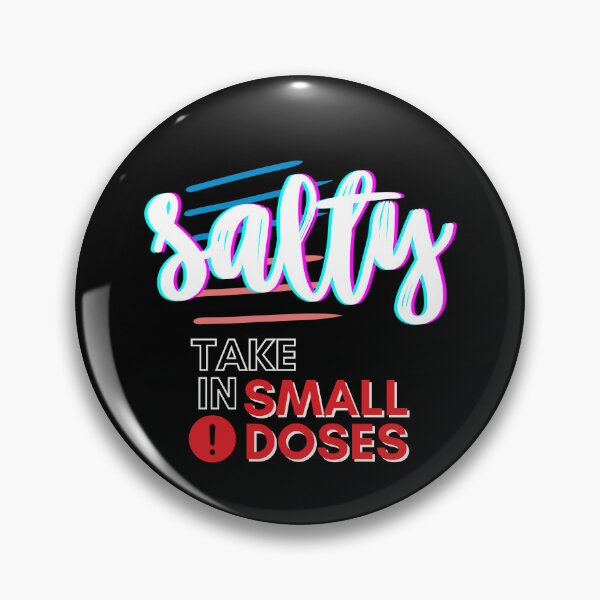 Item preview, Salty - take in small doses | Funny Pun Introvert Sassy Punchy Design | Neon White designed and sold by dbyjane.