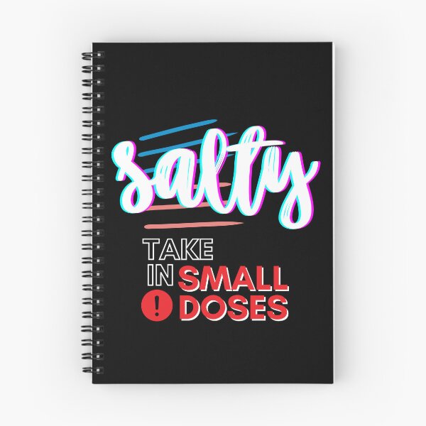 Item preview, Salty - take in small doses | Funny Pun Introvert Sassy Punchy Design | Neon White designed and sold by dbyjane.