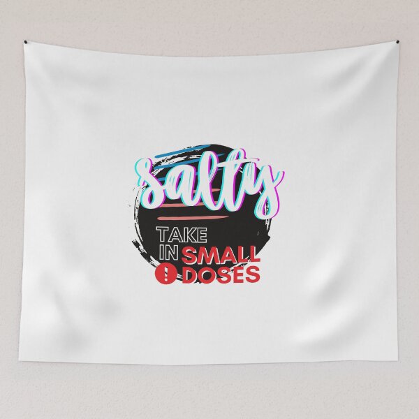 Item preview, Salty - take in small doses | Funny Pun Introvert Sassy Punchy Design | Neon White designed and sold by dbyjane.
