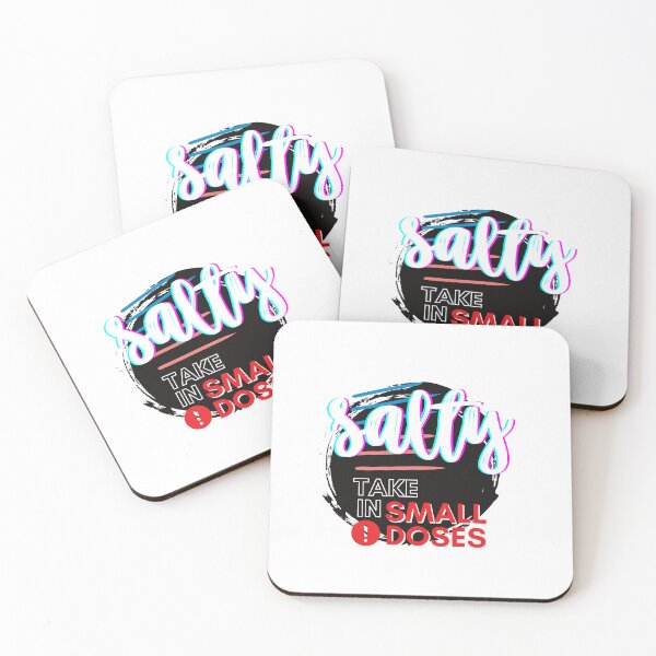 Item preview, Salty - take in small doses | Funny Pun Introvert Sassy Punchy Design | Neon White designed and sold by dbyjane.