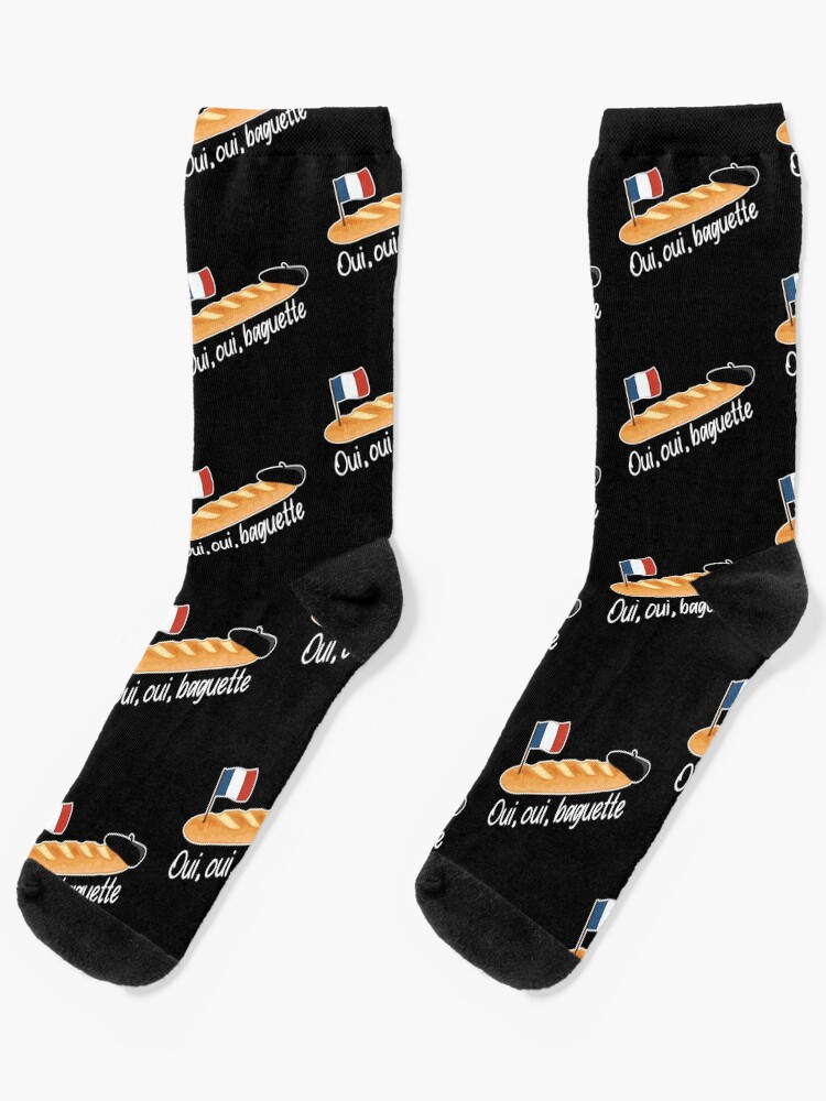 Oui Oui Baguette Français drôle Chaussettes