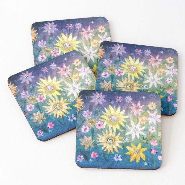 Item preview, Funky Flowers Coasters designed and sold by RachLuna.