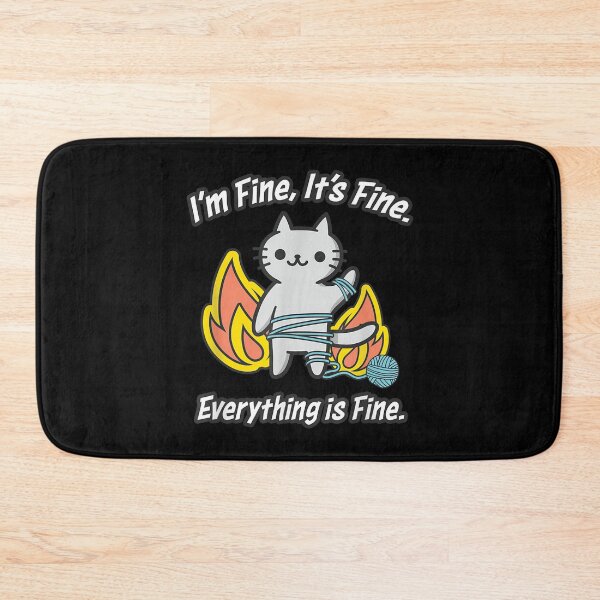 Item preview, Cat Meme It's Fine I'm Fine Everything Is Fine Funny Gift T-Shirt designed and sold by zacben.