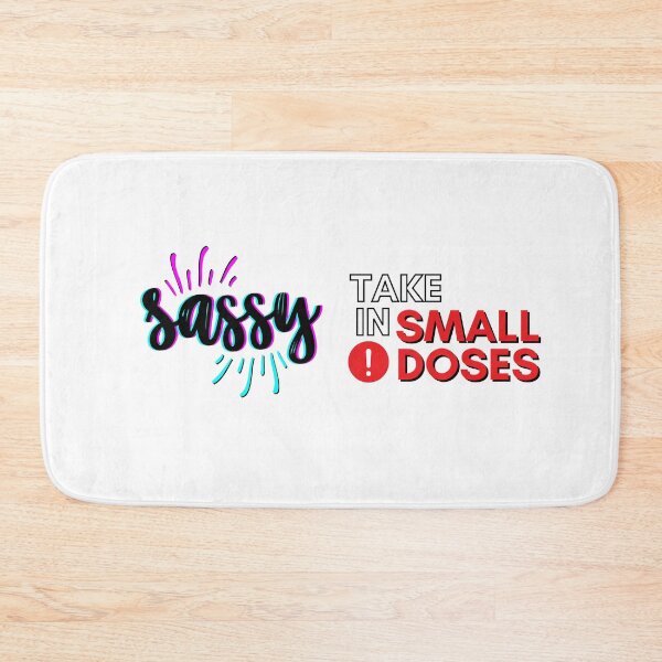 Item preview, Sassy - take in small doses | Funny Pun Introvert Sassy Punchy Design | Neon Black designed and sold by dbyjane.