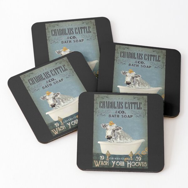 Item preview, Charolais Cattle Bath Soap Was Your Hooves - Charolais Cattle Bathroom - Charolais Cattle & Co. Bath Soap designed and sold by PaulaSpringArt.