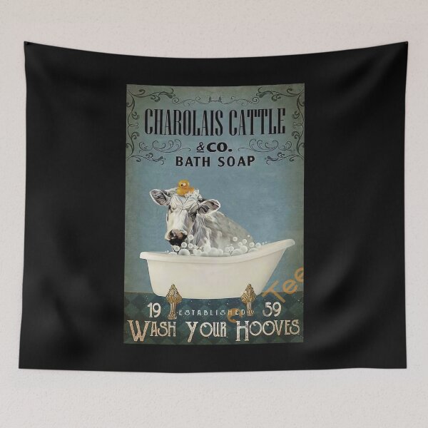 Item preview, Charolais Cattle Bath Soap Was Your Hooves - Charolais Cattle Bathroom - Charolais Cattle & Co. Bath Soap designed and sold by PaulaSpringArt.