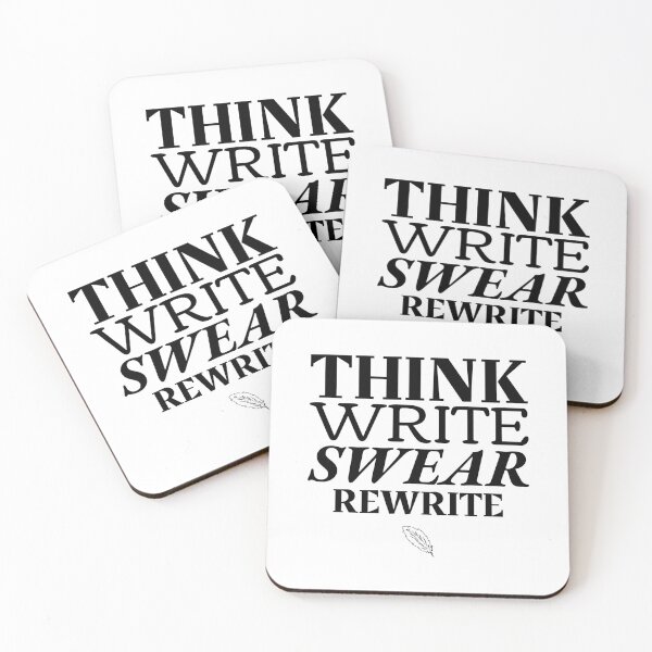 Item preview, Think Write Swear Rewrite designed and sold by SwordsAndCharms.