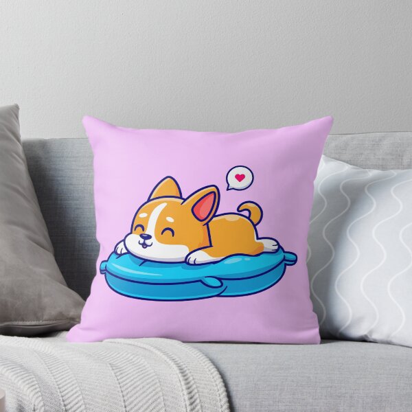 Item preview, Cute corgi sleeping on pillow designed and sold by ReydaDesign.