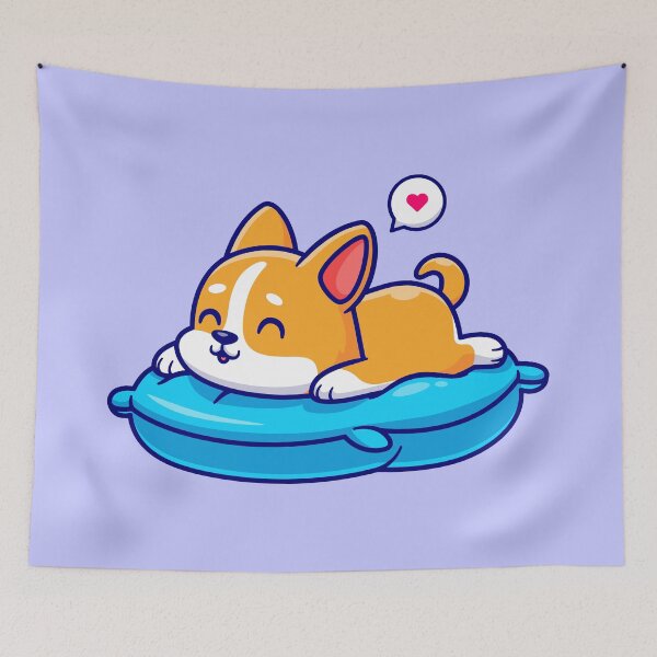 Item preview, Cute corgi sleeping on pillow designed and sold by ReydaDesign.