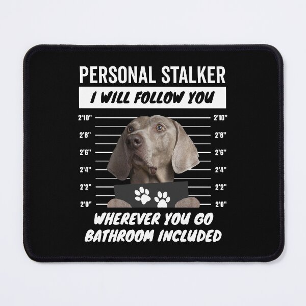 Item preview, Personal Stalker Dog – Weimaraner designed and sold by More Cute Dogs.