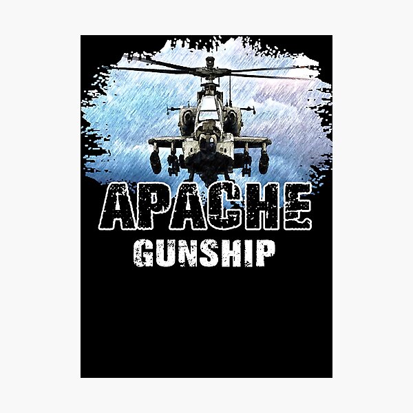 APACHE HELICOPTER SUNSET ARMY SMALL POSTER ART PRINT A3 SIZE GZ1907 