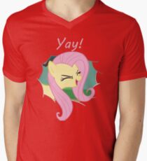 Yay!! Fluttershy Men's V-Neck T-Shirt