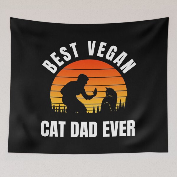 Item preview, Best Vegan Cat Dad Ever, Funny Cat Dad Classic . designed and sold by sikesgmpodvi.