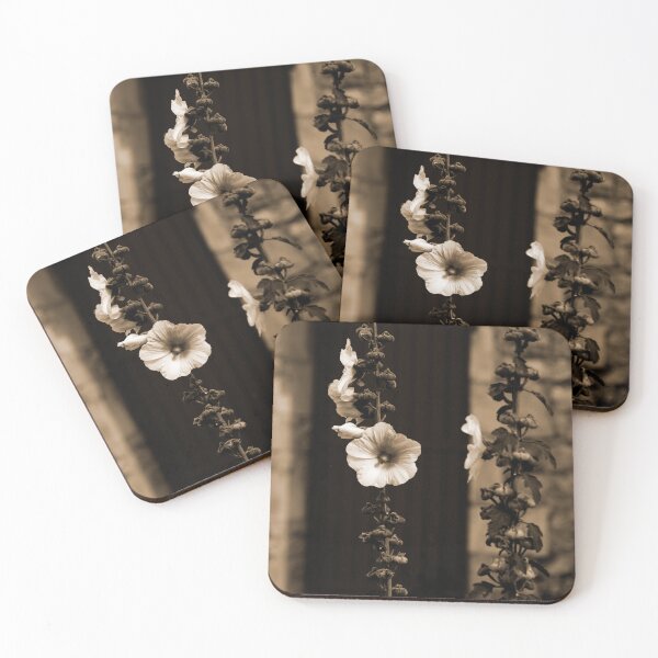 Item preview, Closeup of a Hollyhock in sepia designed and sold by FotoMahieu.