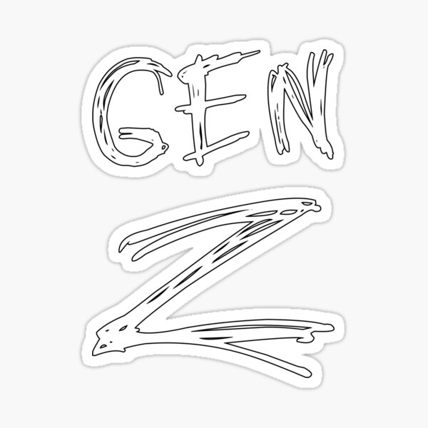 "Gen Z Generation Z Zoomer Alpha Generation" Sticker by theshirtinator
