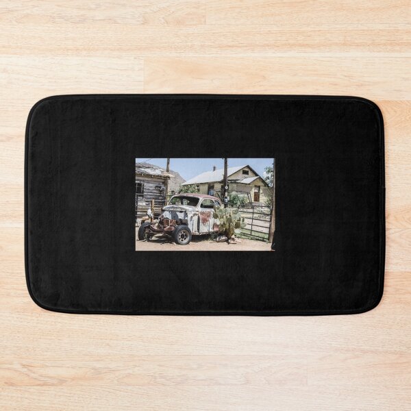 Item preview, Rusty old car beside a cactus designed and sold by HuuHieu.