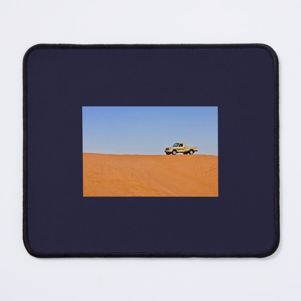 Item preview, Pickup truck in the desert dunes under a blue sky designed and sold by HuuHieu.