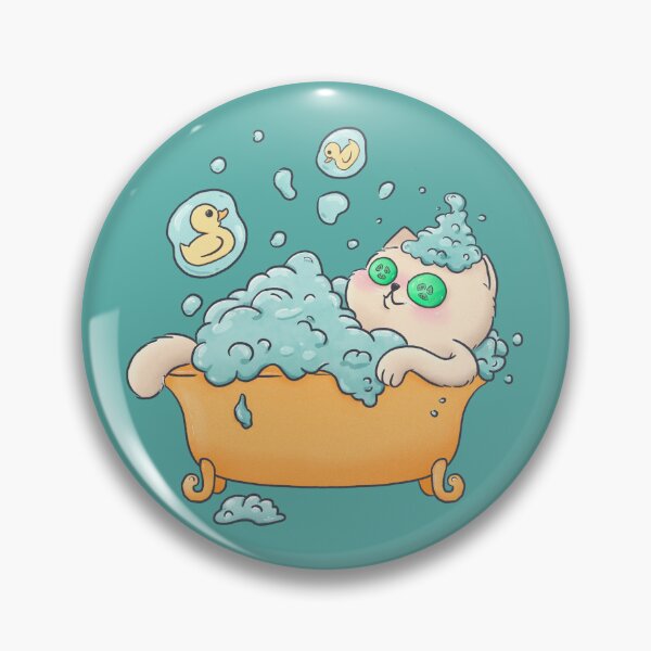 Item preview, Bubble Bath SPA Cat designed and sold by LenasScribbles.