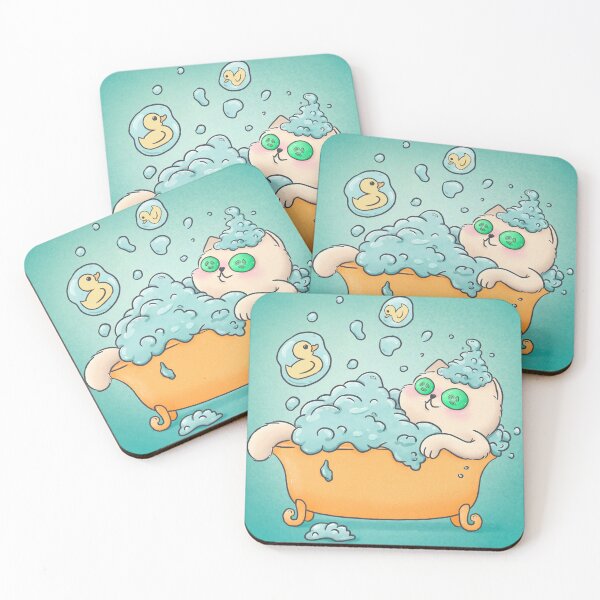 Item preview, Bubble Bath SPA Cat designed and sold by LenasScribbles.