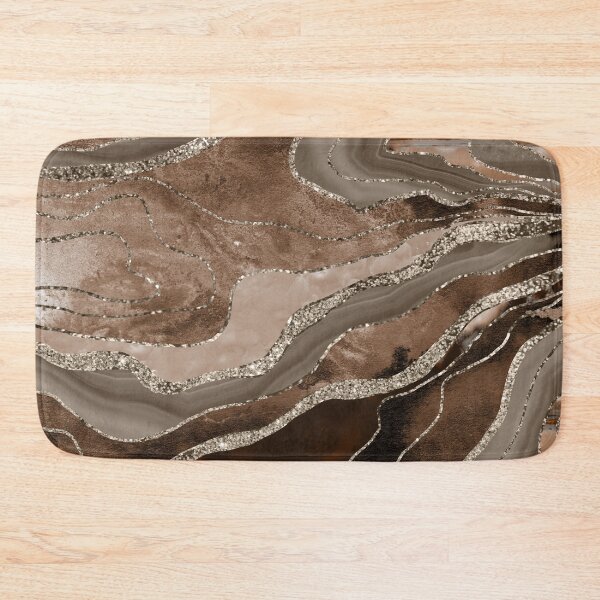Item preview, Brown Marble Agate Gold Glam #2 (Photo of Glitter Only - Not Reflective) designed and sold by Anita's & Bella's Art.